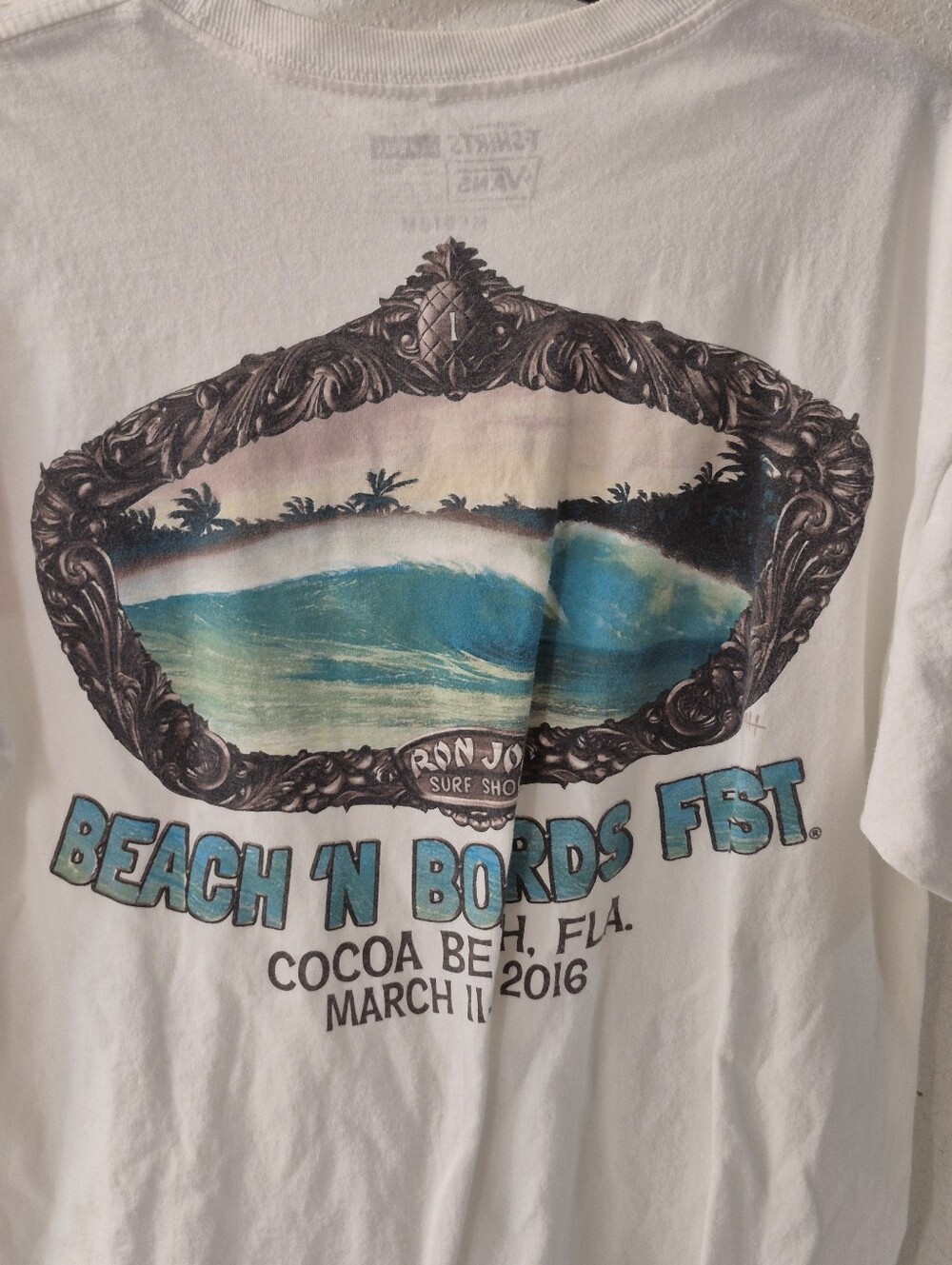 2016 Vans White 'Ron Jon's Beach 'N Boards Fest' Graphic Tee